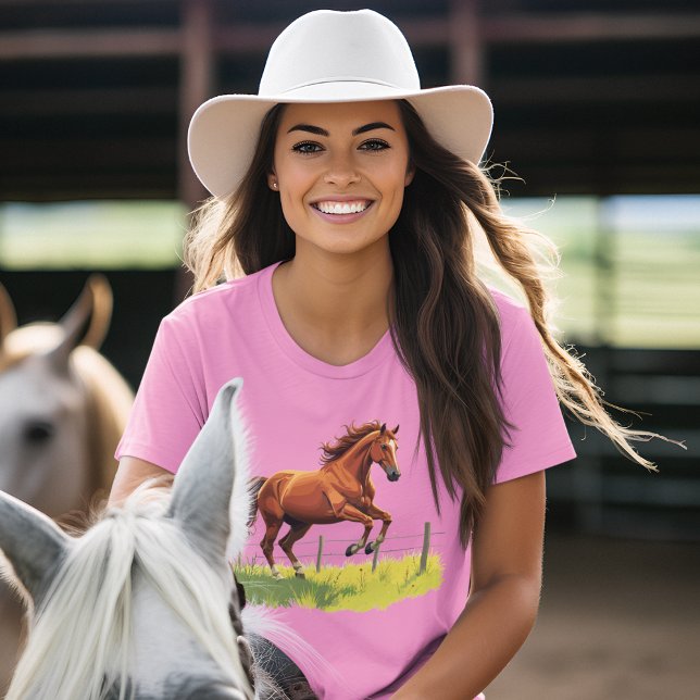 Springener Gaul at the Weidezaun - Horses Design T-Shirt (Creator Uploaded)