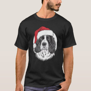 Springer Santa Dog on English Springer Spaniel Chr T-Shirt