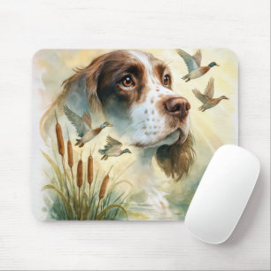 Springer Spaniel and Mallard Duck Double Exposure Mouse Pad
