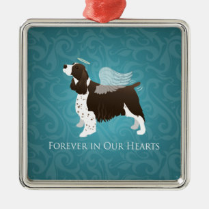 Springer Spaniel Angel - Pet Memorial Metal Tree Decoration