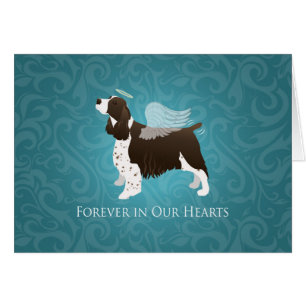 Springer Spaniel Angel Pet Memorial Sympathy Card