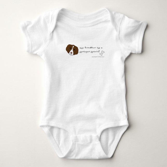 springer spaniel baby bodysuit (Front)