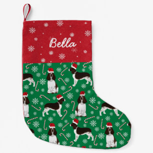 Springer Spaniel dog custom name Small Christmas Stocking
