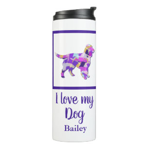 Springer Spaniel Dog Silhouette Cute Purple PY&B  Thermal Tumbler