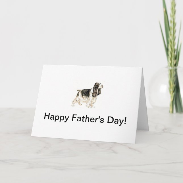 Springer Spaniel Father's Day Card (Front)