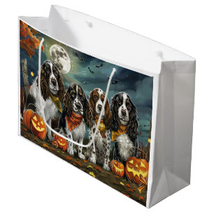 Springer Spaniel Halloween Spooky Large Gift Bag