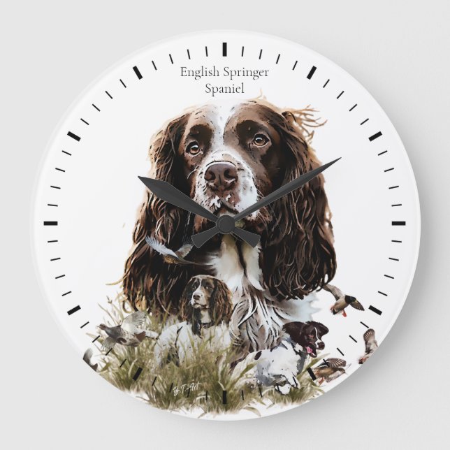 Springer Spaniel Large Clock (Front)