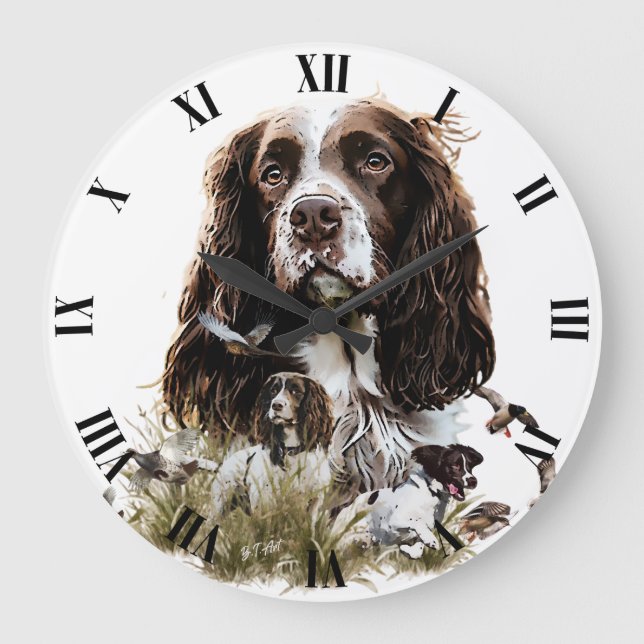 Springer Spaniel Large Clock (Front)