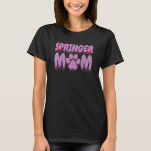 Springer Spaniel Pet Dog Mum Cute Love Paw T-Shirt