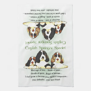 Springer Spaniel Puppies Tea Towel