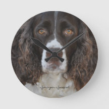 Springer Spaniel Round Wall Clock