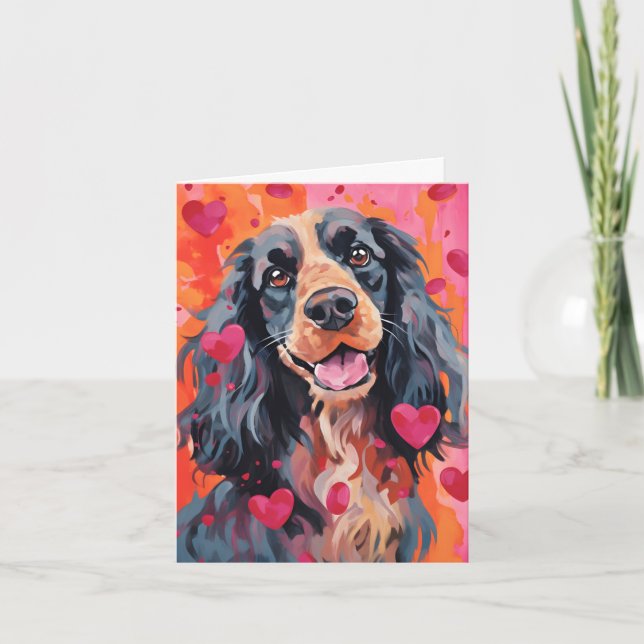 Springer Spaniel Valentines day Card (Front)