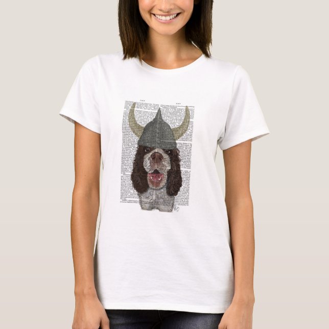 Springer Spaniel Viking T-Shirt (Front)
