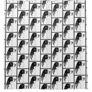 Springer Spaniel Vintage Art  Shower Curtain