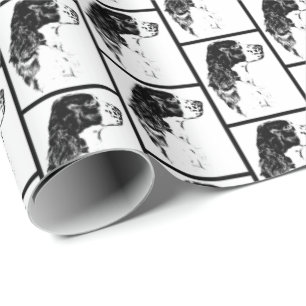Springer Spaniel Vintage Dog Art    Wrapping Paper