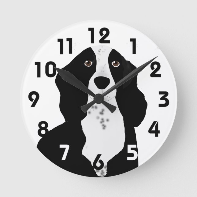 Springer Spaniel Wall Clock (Front)