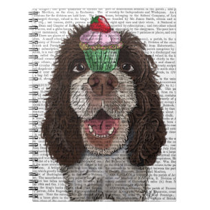 Springer Spaniel with Cupcake Spiral Notebook