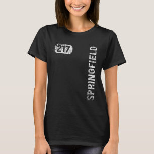Springfield Illinois 217 Area Code Vintage Retro T-Shirt