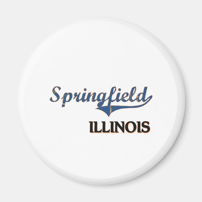 Springfield Illinois City Classic Magnet (Front)
