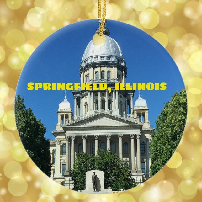 Springfield, Illinois State Capitol Building Ceramic Tree Decoration (Creator Uploaded)