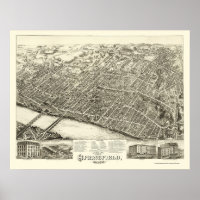 Springfield, MA Panoramic Map - 1875