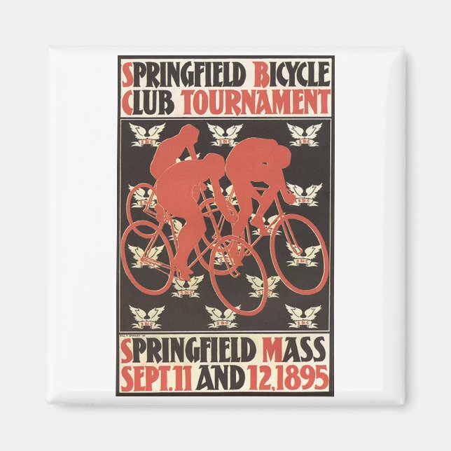 Springfield Mass. 1895 Bicycle Tournament Magnet (Front)