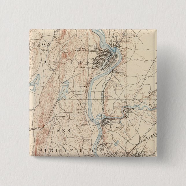 Springfield, Massachusetts 15 Cm Square Badge (Front)