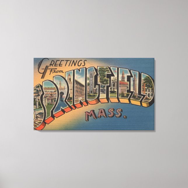 Springfield, Massachusetts - Large Letter 2 Canvas Print (Front)
