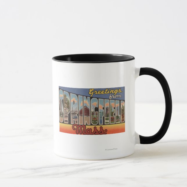 Springfield, Massachusetts - Large Letter Mug (Right)