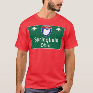 Springfield Ohio Highway Guide Sign T-Shirt