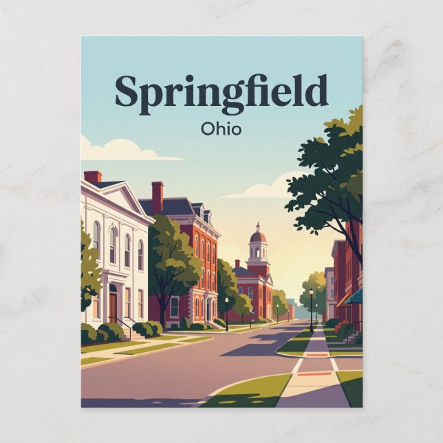 Springfield, Ohio Postcard (Front)