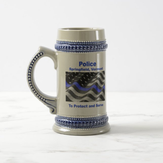 Springfield, Vermont. Police Beer Stein (Left)
