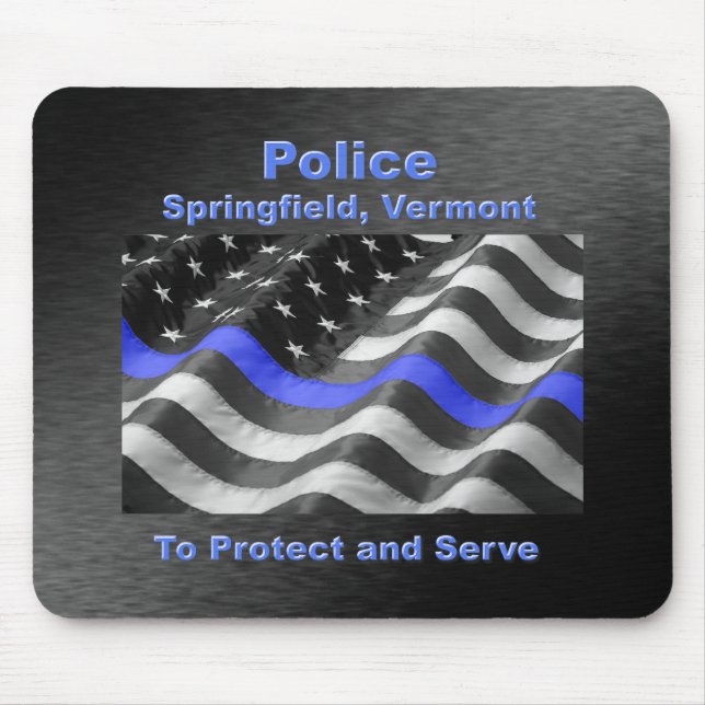 Springfield, Vermont. Police Mouse Pad (Front)