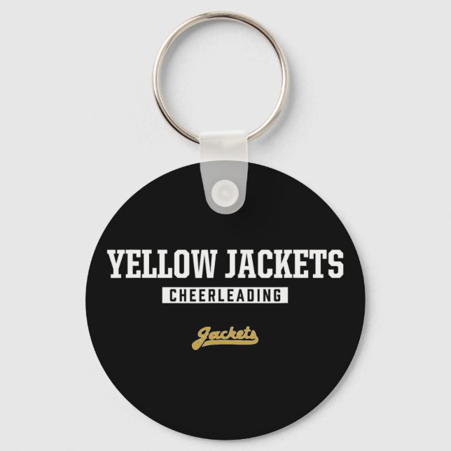 Springfield Yellow Jackets Logo Cheerleading Hs  Key Ring (Front)