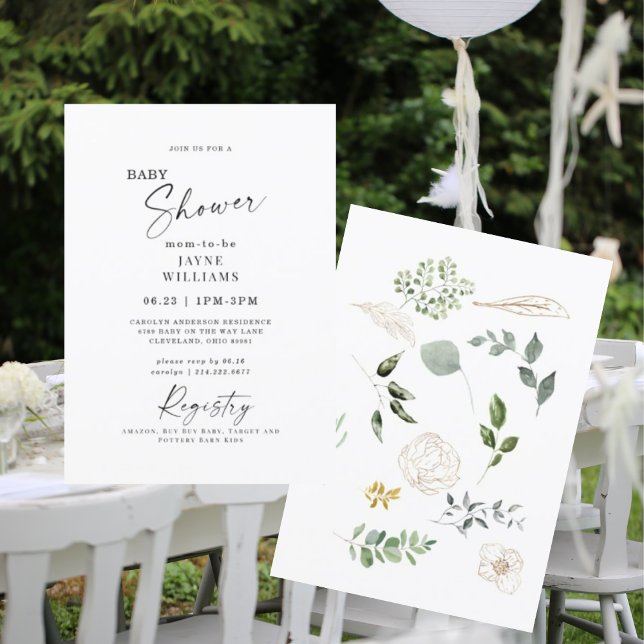 Springing onto the Scene Baby Shower Invitation (Creator Uploaded)