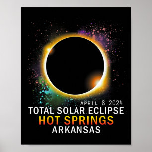 Springs Arkansas Total Solar Eclipse April 8 2024  Poster