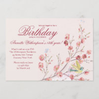 Spring's Embrace Birthday Party Invitation