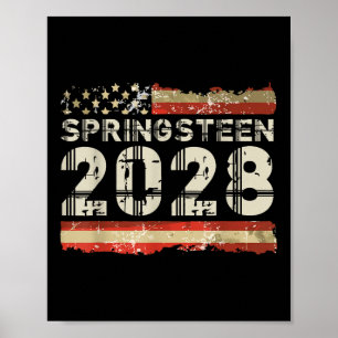 Springsteen 2028 American Flag 4th Of July Womens  Poster
