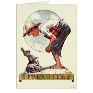 Springtime, 1935 boy with bunny