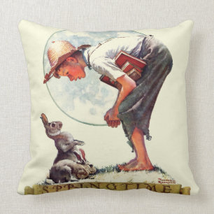 Springtime, 1935 boy with bunny cushion