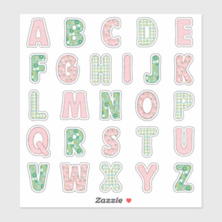 Springtime Alphabet Sticker