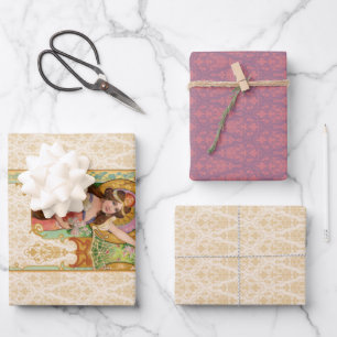 Springtime Art Nouveau Wrapping Paper Sheets