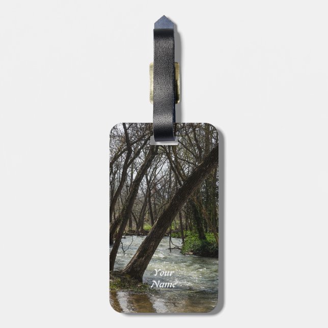 Springtime At Finley River Luggage Tag (Back Vertical)