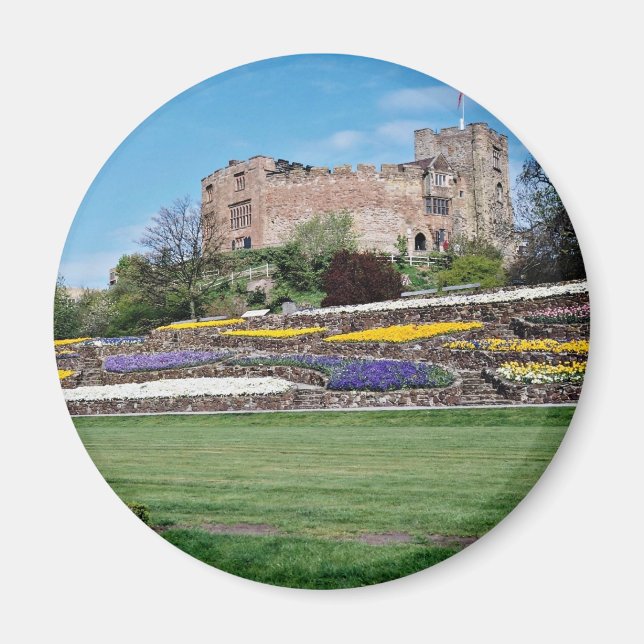 Springtime at Tamworth Castle  flowers Magnet (Front)