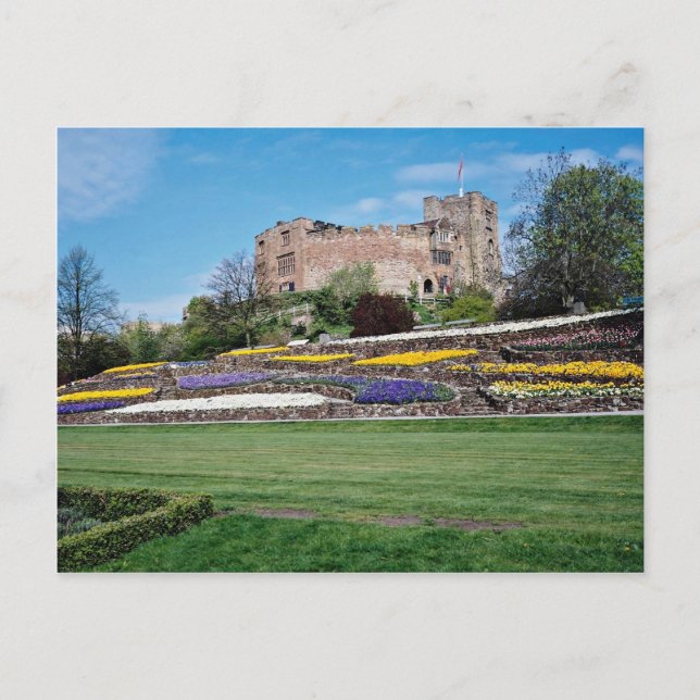 Springtime at Tamworth Castle  flowers Postcard (Front)