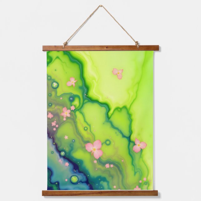 Springtime Bloom Abstract.Colourful Abstract Moder Hanging Tapestry (Front)