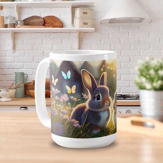 'Springtime Bunnies' Ceramic Mug (Creator Uploaded)
