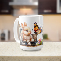 'Springtime Bunnies' Ceramic Mug