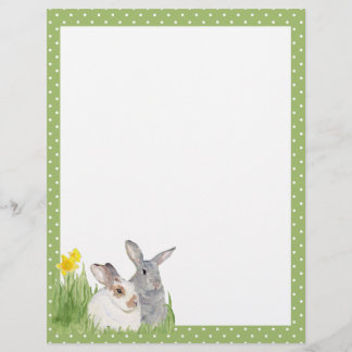 Springtime Bunnies in Flowers