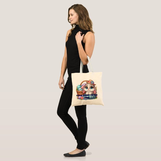 Springtime Bunny Bliss Tote Bag (Front (Model))